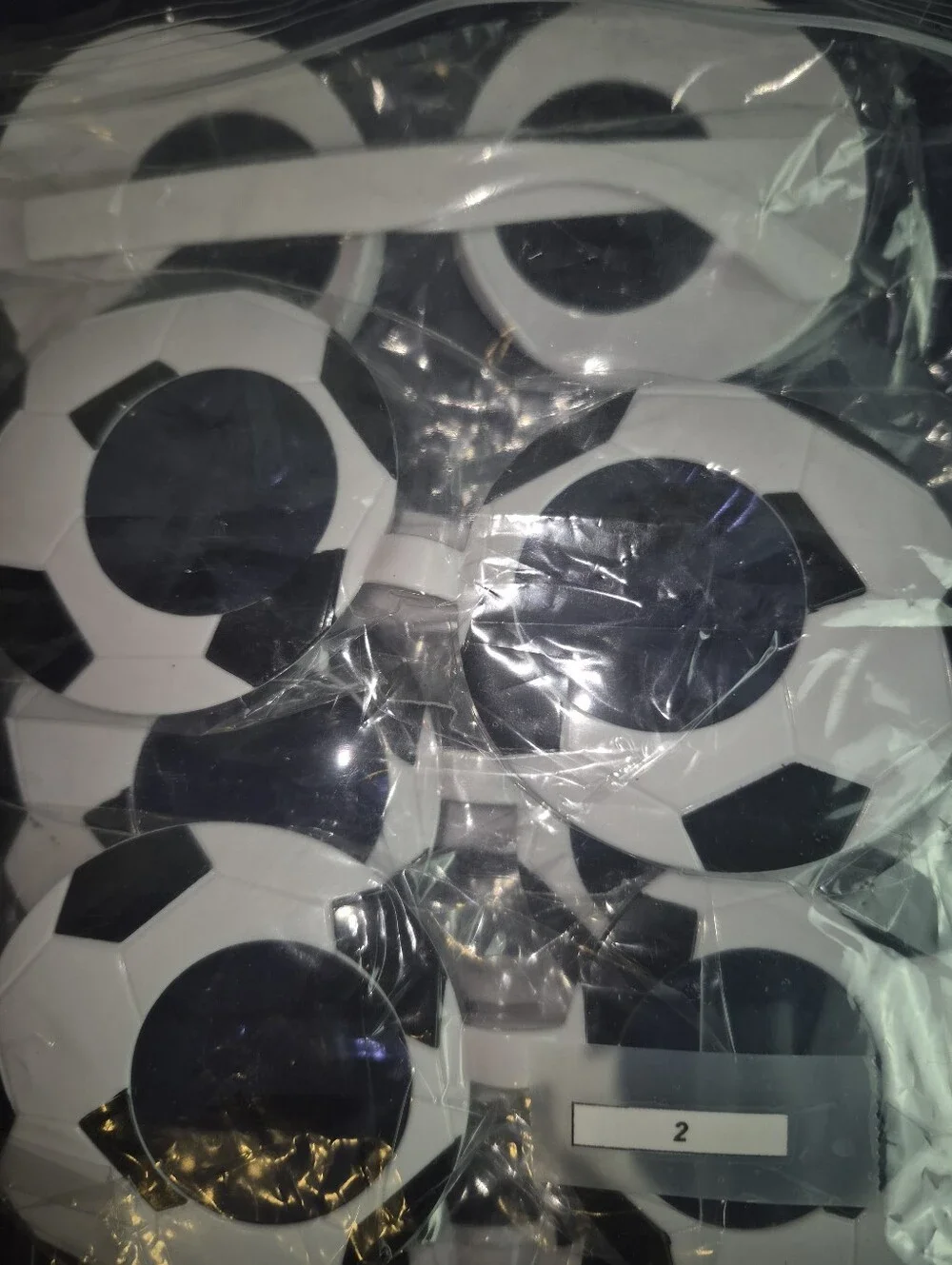 Black & White Soccer Ball Glasses